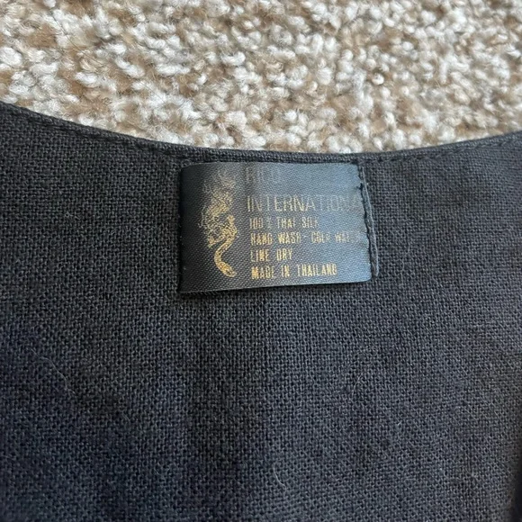 Rico International Vintage Woven Thai Silk Waist Coat Vest - Picture 4 of 5